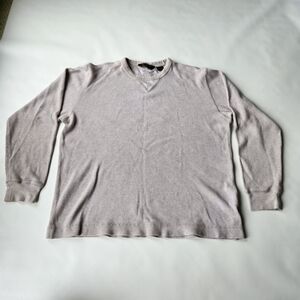 Eddie Bauer Longsleeve Crew Neck Shirt Outdoors Gray/Oat Cotton